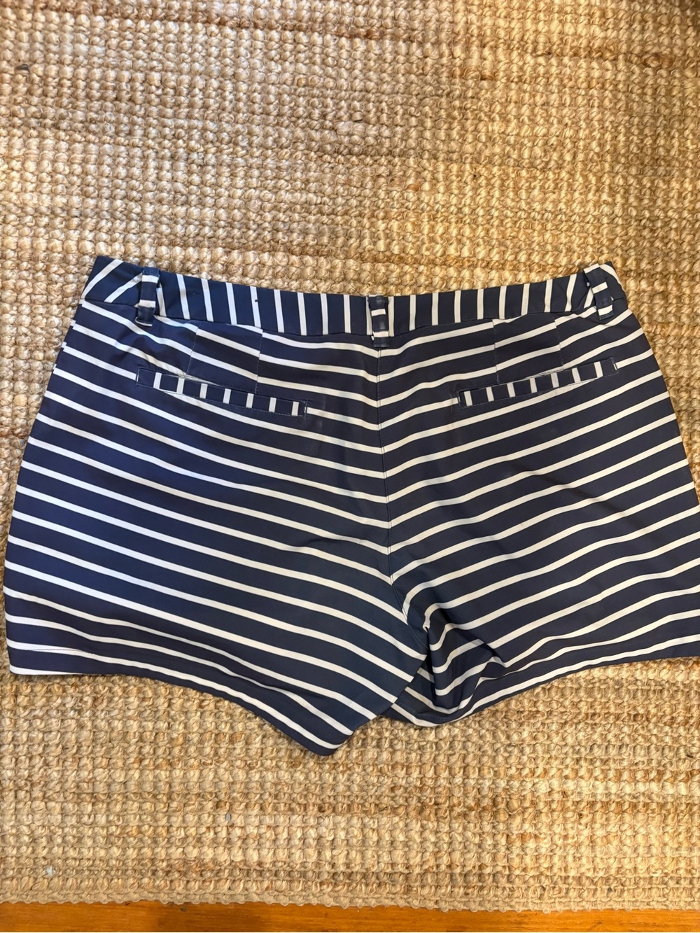 Nike Navy and White Striped Women’s Shorts